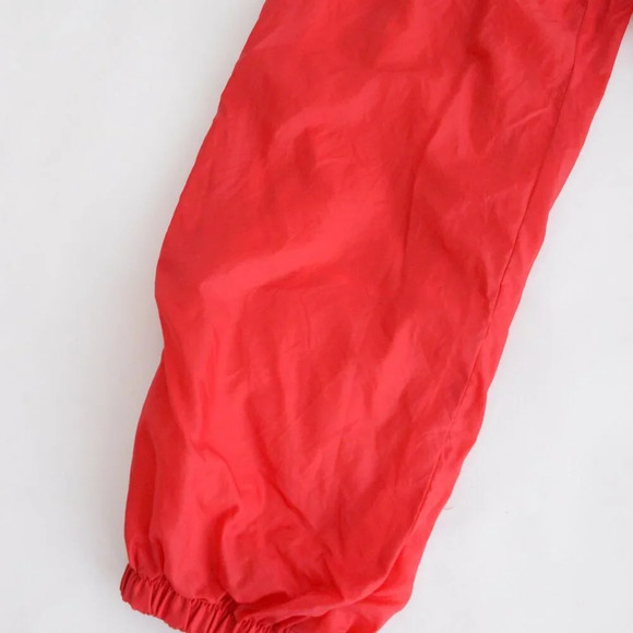 VTG 80S NHL Detroit Red Wings Cotton Lined String Waist Nylon Track Slush Pants - Picture 7 of 9